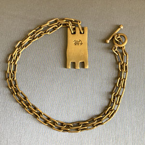 20" Brass Necklace, Metropolis #1, by Jan D.